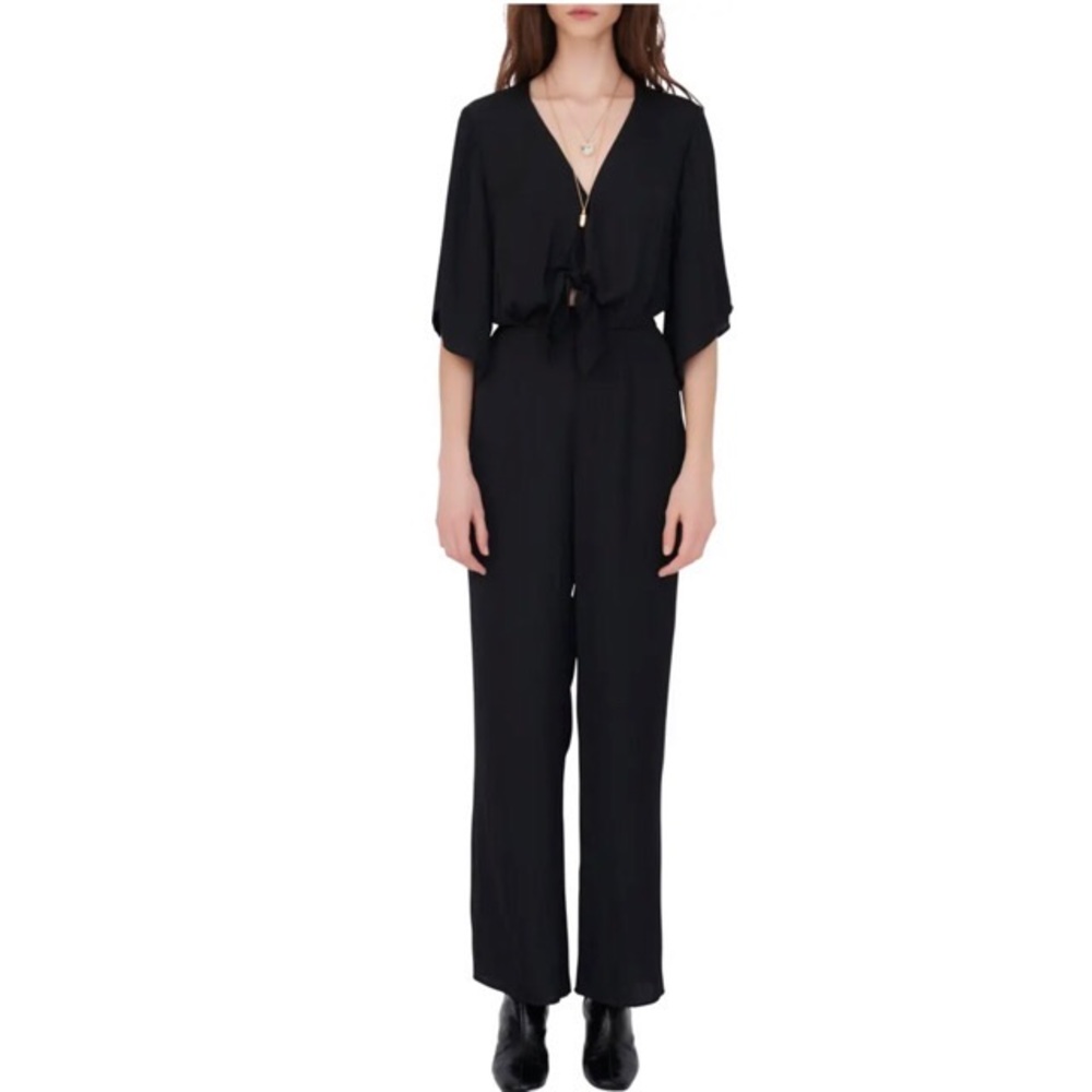 Maje Women's Pasham Tie Front Jumpsuit